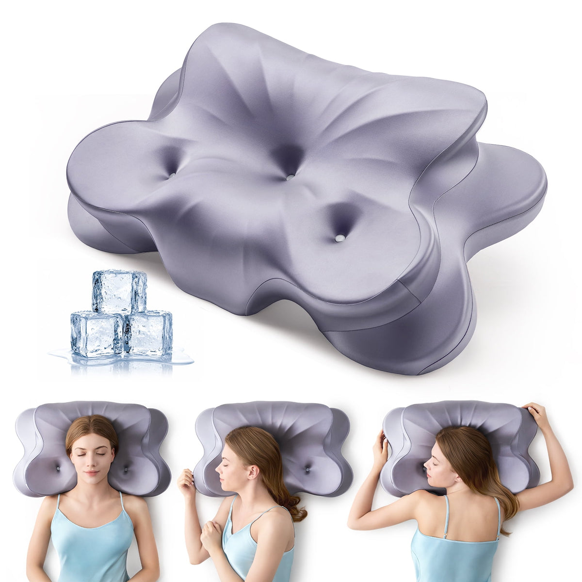 Cervical Neck Pillow - Ergonomic Side Sleeper Pillow for Pain Relief, Contour Cervical Pillow for Sleeping, Memory Foam Pillows for Neck Support, Orthopedic Bed Pillow for Back Stomach Sleepers