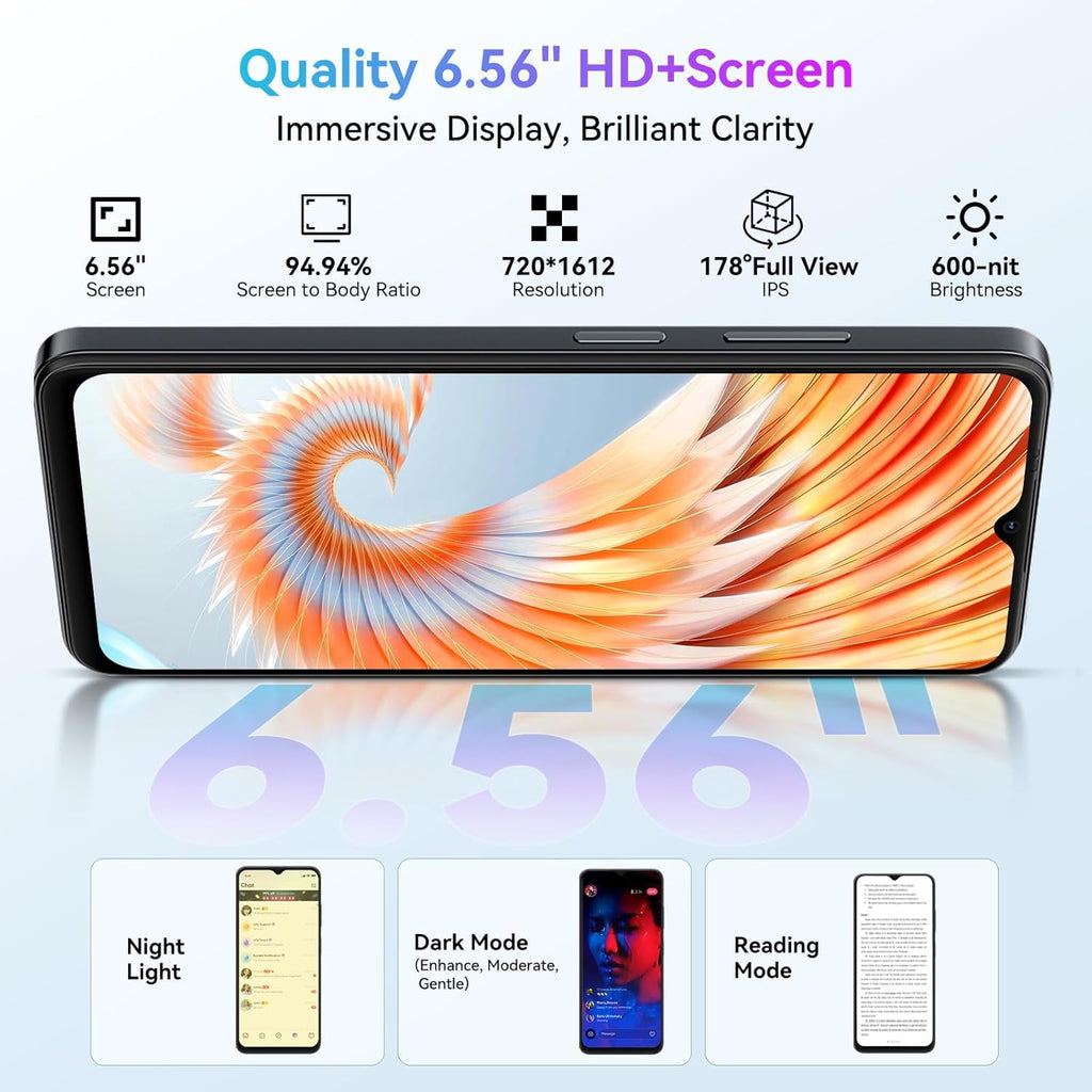 Blackview WAVE 9C Unlocked Cell Phone,4G Sim-Free & Unlocked Mobile Phones,12GB+64GB/2TB,Android 15 Phone 13MP+8MP AI Camera,5000mAh/10W,Fingerprint//Face ID,5G WiFi/GPS/OTG Smartphone