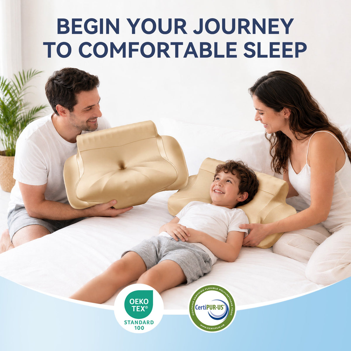 Cervical Neck Pillow - Ergonomic Side Sleeper Pillow for Pain Relief, Contour Cervical Pillow for Sleeping, Memory Foam Pillows for Neck Support, Orthopedic Bed Pillow for Back Stomach Sleepers
