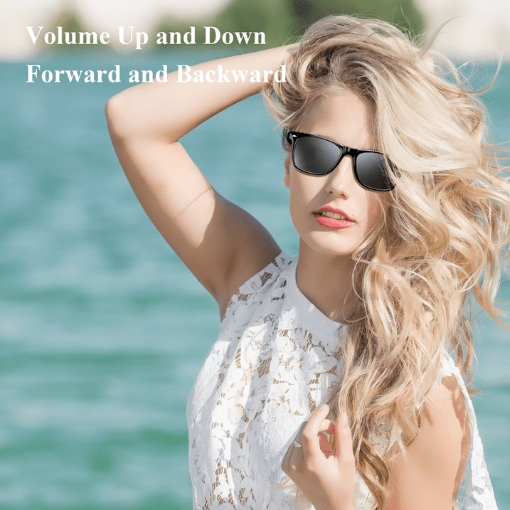Blackview Smart Sunglasses Bluetooth for Women Men, Open Ear Audio Glasses with Polarized Lens, Hands-Free Calls, Voice Assistant, Black